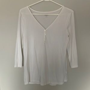 Women’s Henley Style 3/4 Sleeve Top